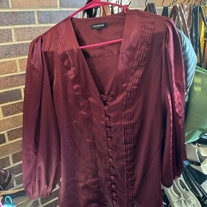 Express Maroon Blouse Size Medium